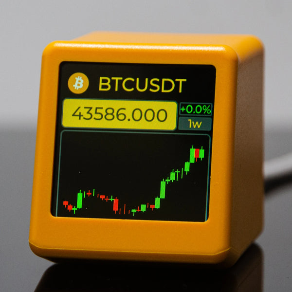 GeekMagic PRO Crypto Ticker Display – Bitcoin, Stocks & Weather Smart Desk Monitor