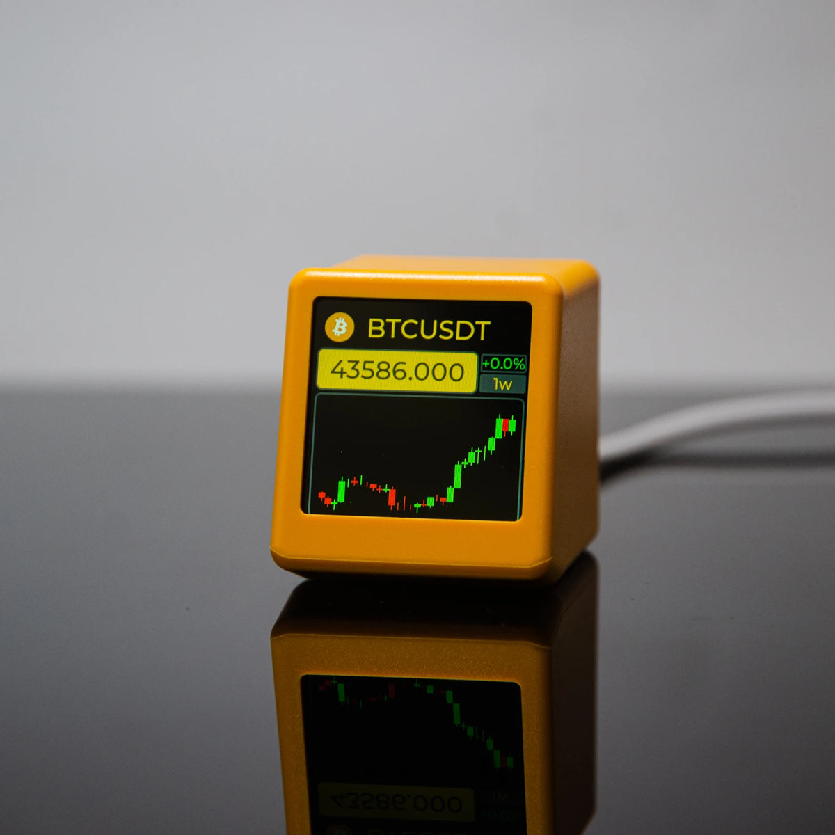 GeekMagic PRO Crypto Ticker Display – Bitcoin, Stocks & Weather Smart Desk Monitor