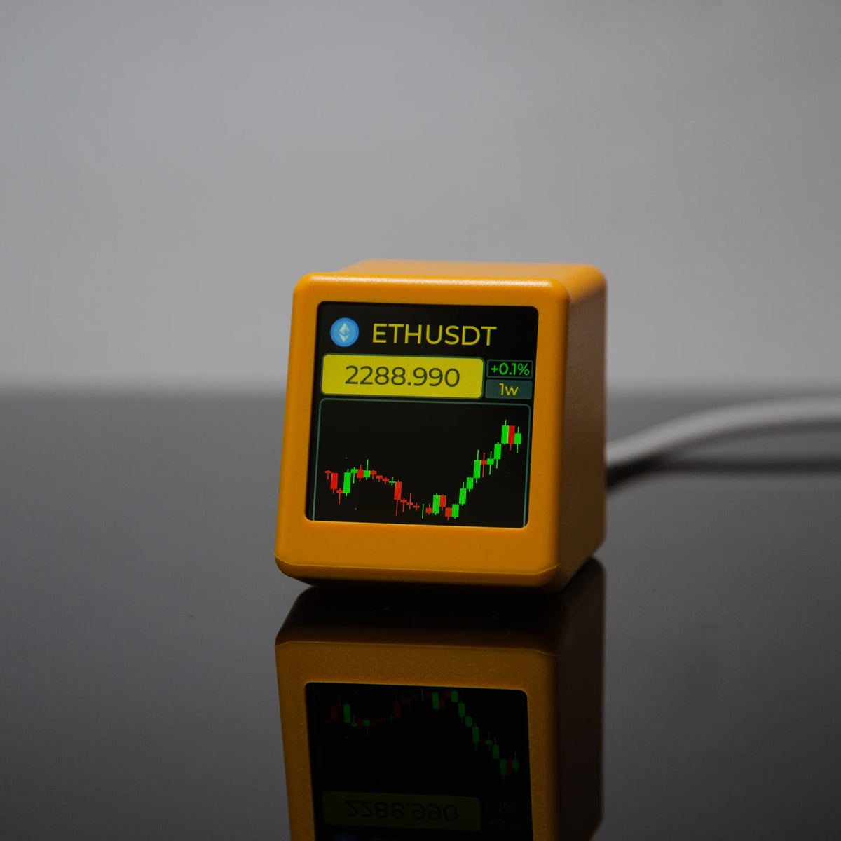 GeekMagic PRO Crypto Ticker Display – Bitcoin, Stocks & Weather Smart Desk Monitor