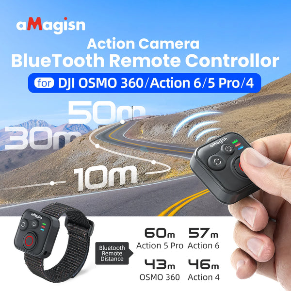 aMagisn 50M Remote Control Camera Shutter Controller for DJI OSMO 360 / Action 6 / 5 Pro / 4 Camera Accessories