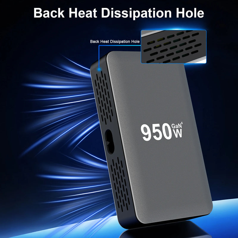 950W USB C GaN Charger 100W PD3.0 PPS QC3.0 Multiport Fast Charging Station For Laptop iPhone Samsung Macbook Pro Tablet
