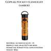 GOPEAK Mini LED Keychain Flashlight – USB Rechargeable Pocket Torch for Camping & Hiking