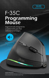 Lefon 2.4G Ergonomic Mouse Vertical Wireless Mouse Rechargeable Gaming Mice for PC Laptop MacOS Office F35C/F35B/F35 버티컬 마