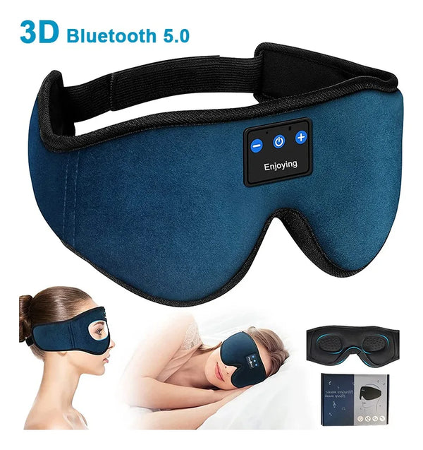 Bluetooth Sleep Headphones Headband – Wireless Music Eye Mask for Side Sleepers