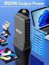 950W USB C GaN Charger 100W PD3.0 PPS QC3.0 Multiport Fast Charging Station For Laptop iPhone Samsung Macbook Pro Tablet