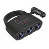 3 In 1 Three USB Charger Splitter Outlet Power Adapter Fast Charger Plug 12V Car Cigarette Lighter Socket For Car DVR GPS Dashca
