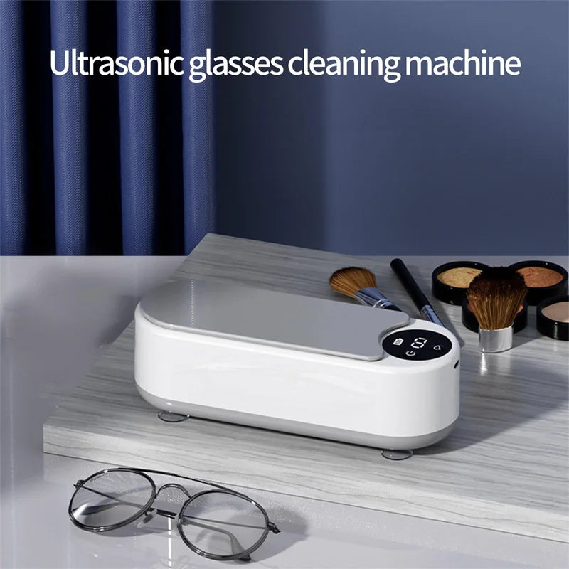 Ultrasonic Jewelry Cleaner Machine – 450ml Portable Cleaner for Rings, Glasses & Makeup Brushes