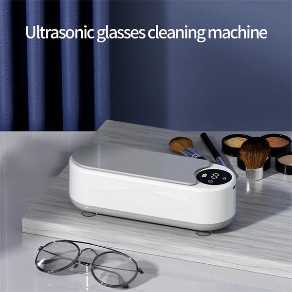 Ultrasonic Jewelry Cleaner Machine – 450ml Portable Cleaner for Rings, Glasses & Makeup Brushes