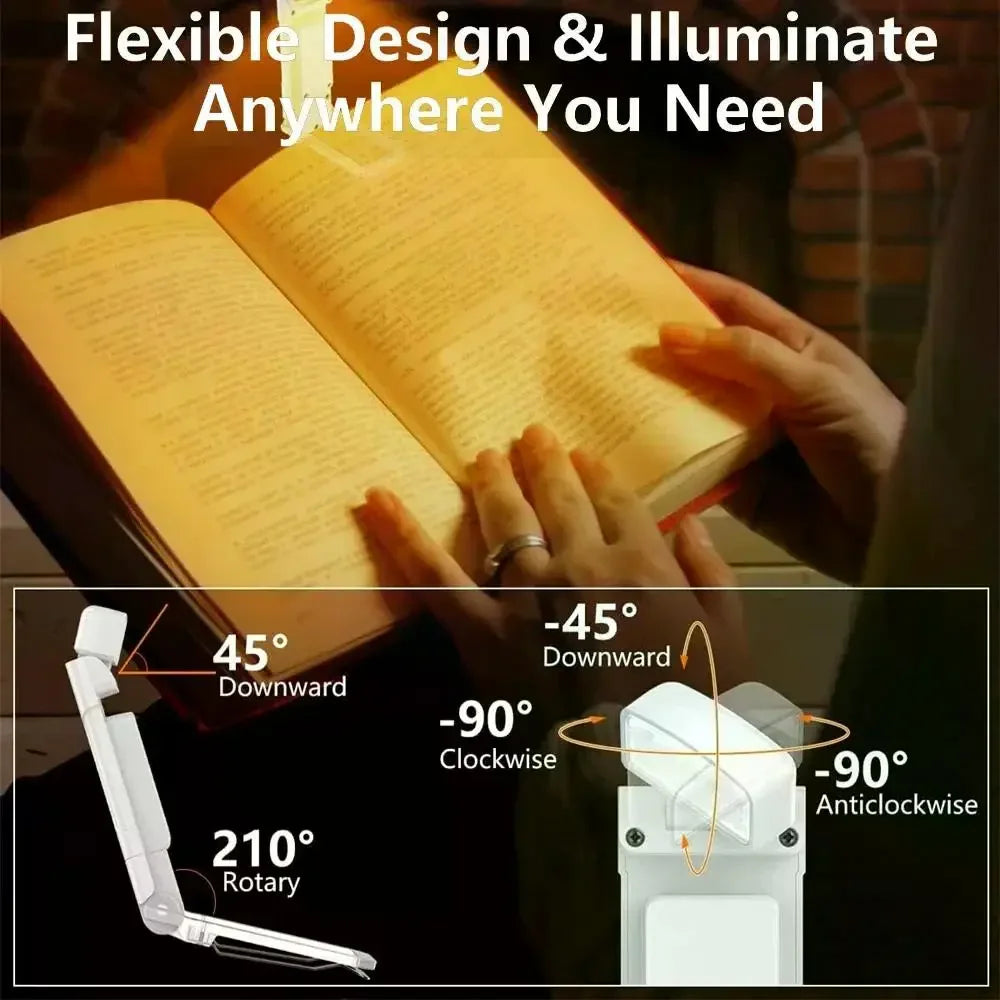 Rechargeable LED Clip-On Book Light – Portable Reading Light with Timer