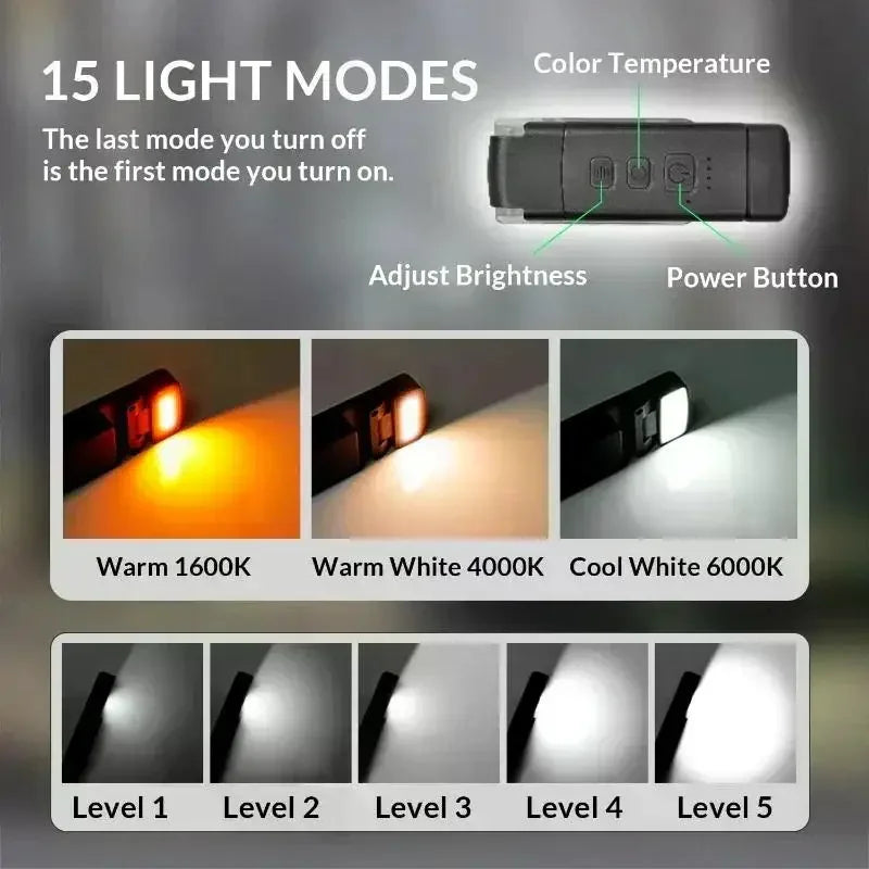 Rechargeable LED Clip-On Book Light – Portable Reading Light with Timer