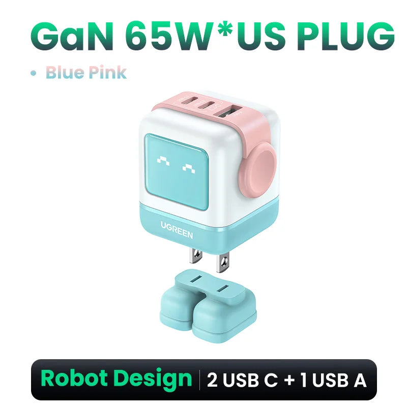 UGREEN Charger Robot Design 30W 65W PD3.0 Fast Charger PPS