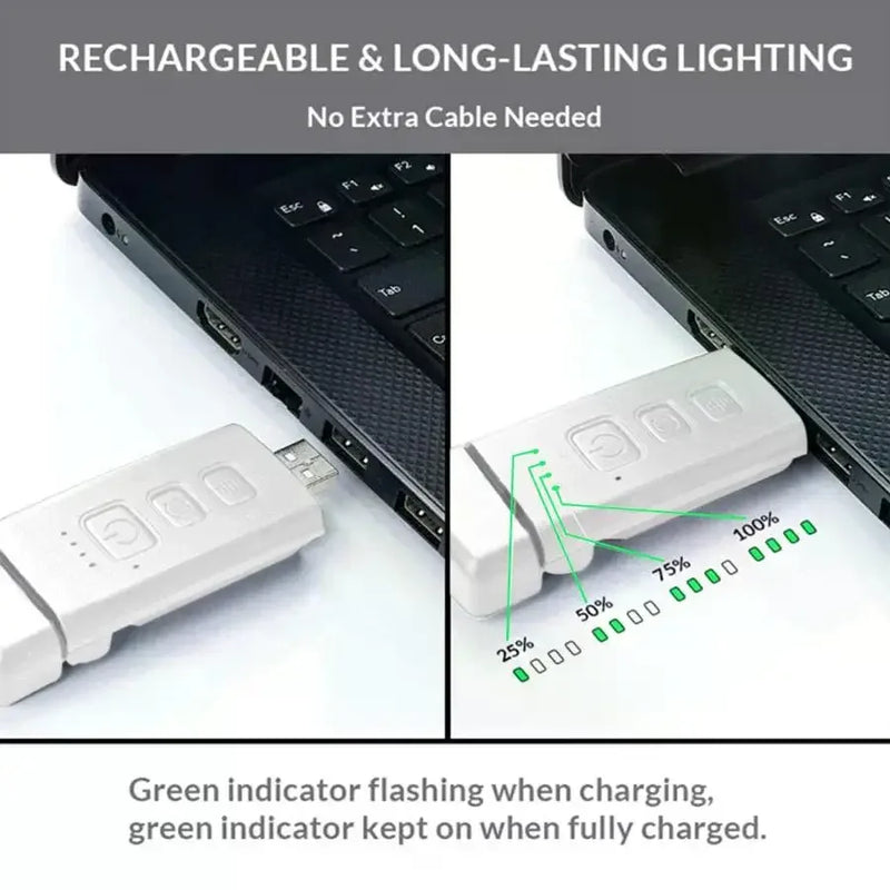 Rechargeable LED Clip-On Book Light – Portable Reading Light with Timer