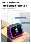 AI Smart Bluetooth 5.4 Speaker HD Touch Screen Display Electronic Album Alarm Clock Hi-fi Stereo Sound Voice Speaking Assistant