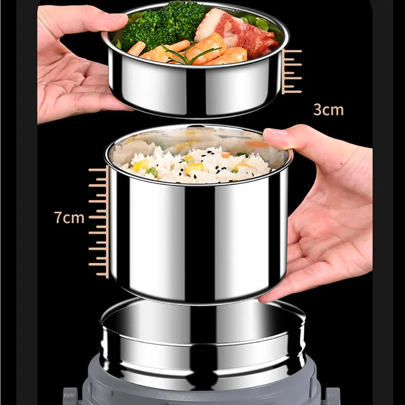 USB Electric Heated Lunch Box Stainless Steel Food Warmer Bento Thermal Boxes for Office School Lunch Box Container Constant 65℃