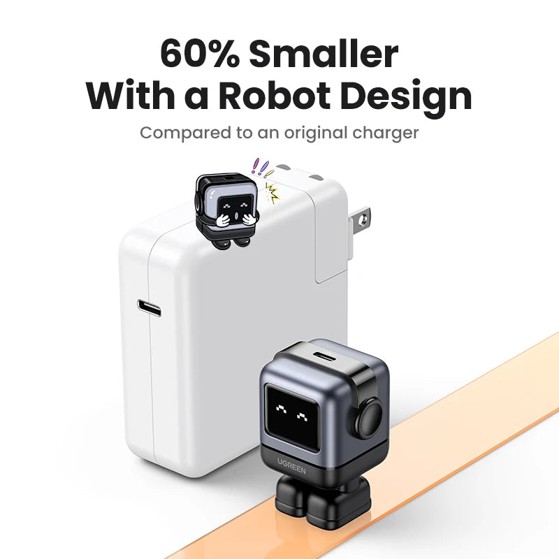 UGREEN Charger Robot Design 30W 65W PD3.0 Fast Charger PPS
