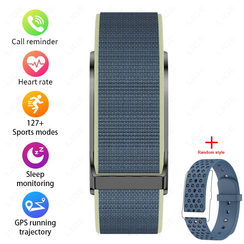 LIGE Smart Health Bracelet – Heart Rate & Blood Pressure Fitness Tracker (Waterproof)