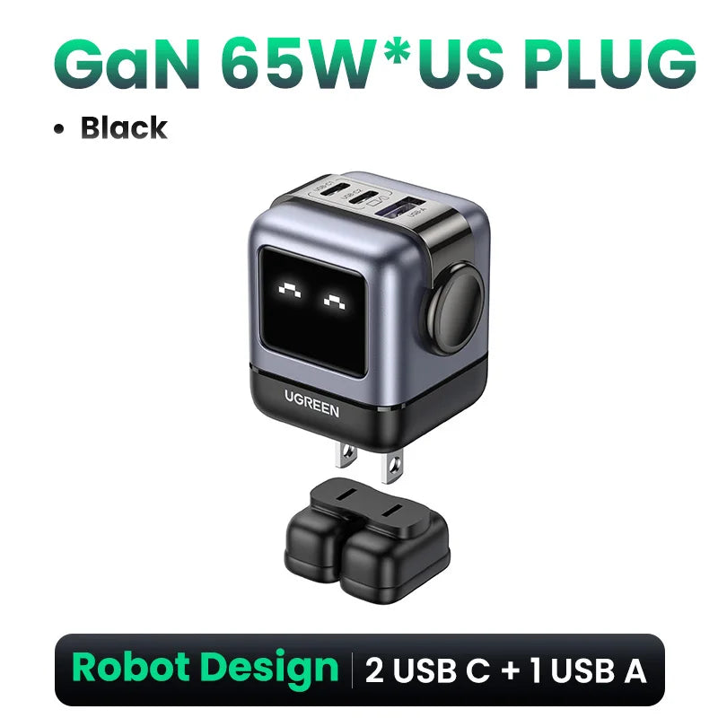 UGREEN Charger Robot Design 30W 65W PD3.0 Fast Charger PPS