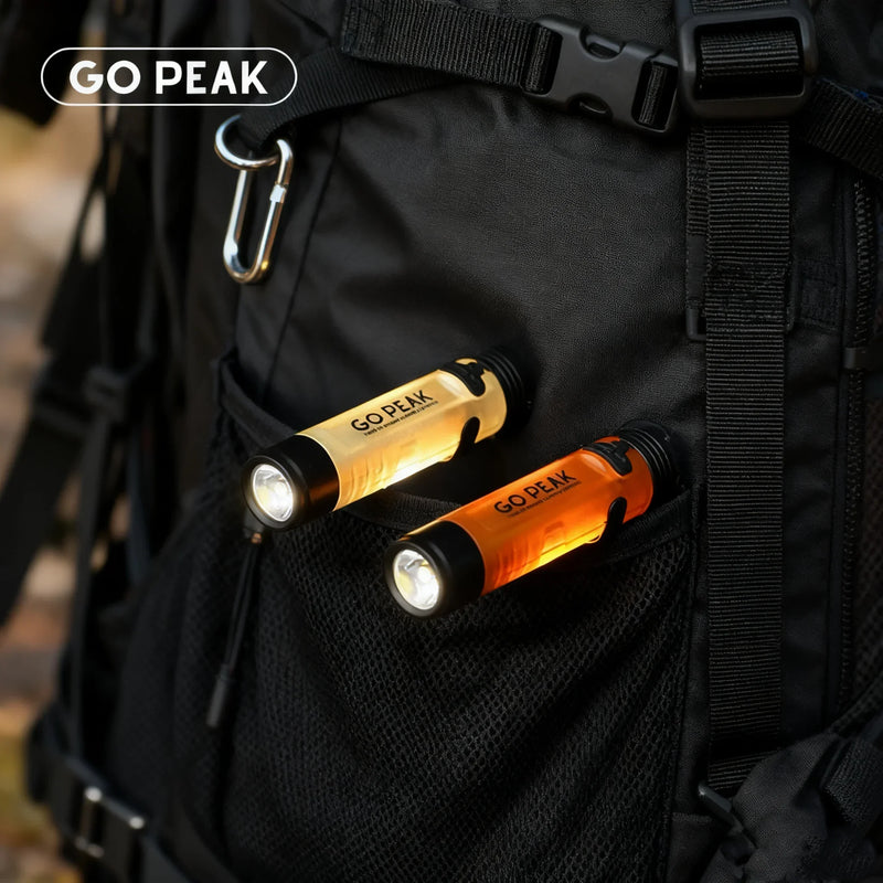 GOPEAK Mini LED Keychain Flashlight – USB Rechargeable Pocket Torch for Camping & Hiking