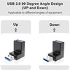 90° Angled USB 3.0 Adapter – Up/Down & Left/Right USB Extension Connector