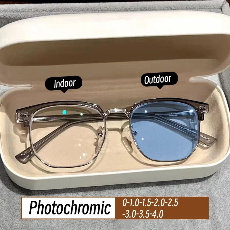 Photochromic Prescription Glasses – Vintage Transparent Computer Eyeglasses