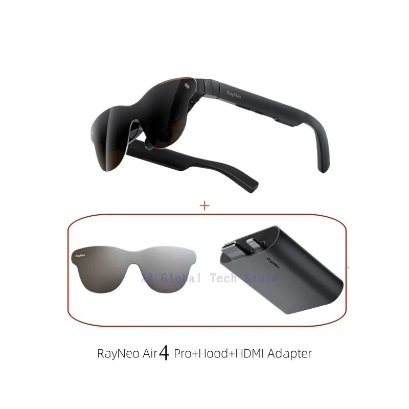 RayNeo Air 4 Pro smart AR glasses,Supports HDR10, 3840Hz, 4 speakers, 1200 nits,Micro-OLED dual-layer screen