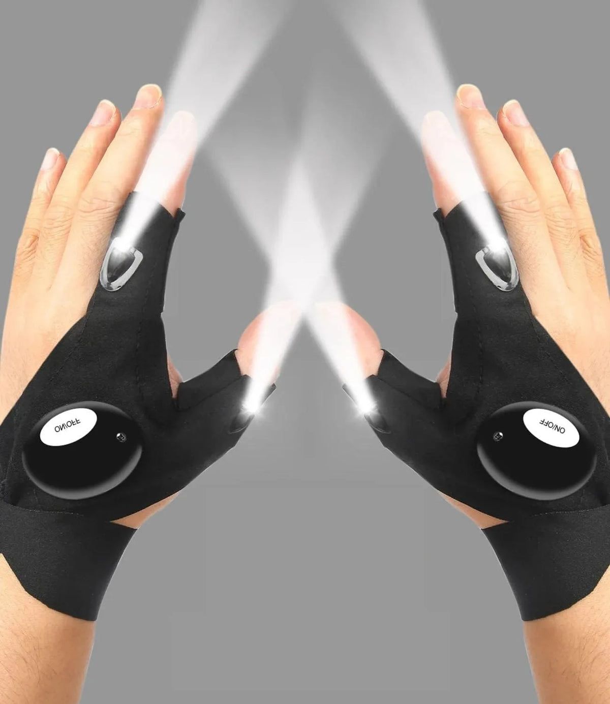 Hands-Free LED Flashlight Gloves – Waterproof Finger Light for Fishing, Camping & Repair