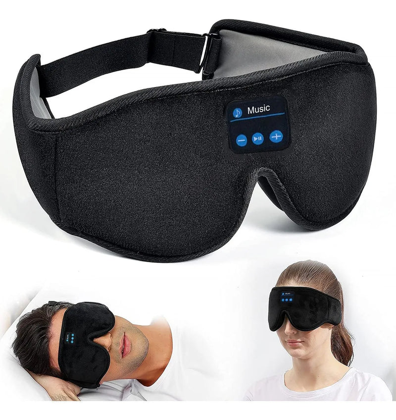 Bluetooth Sleep Headphones Headband – Wireless Music Eye Mask for Side Sleepers