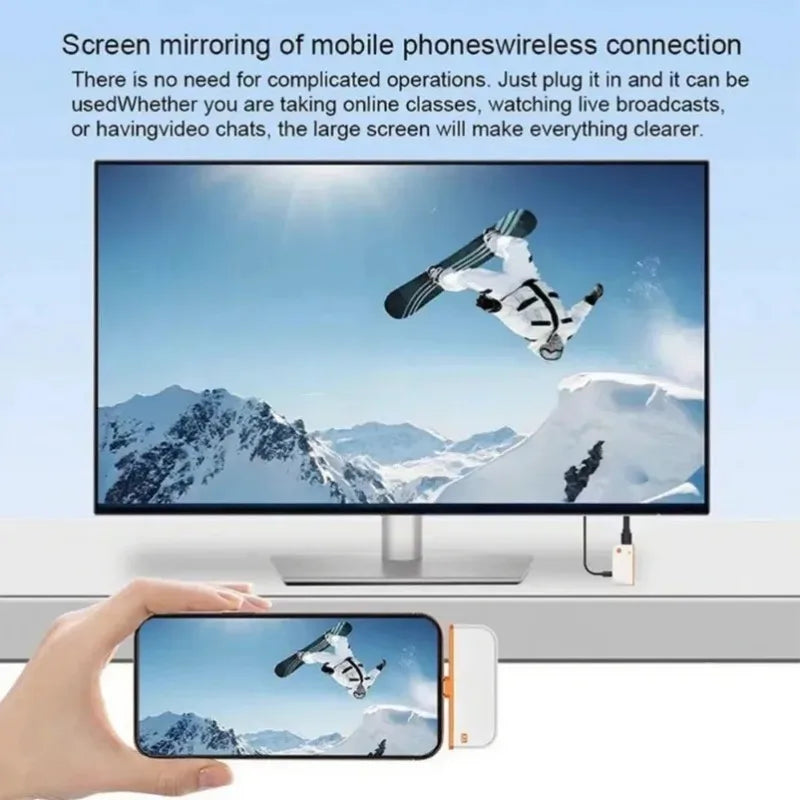 HDMI-Compatible Wireless Video Transmitter 50m Type C  Receiver Extender Adapter TV Stick Dongle for PC Phone TV Monitor Laptop