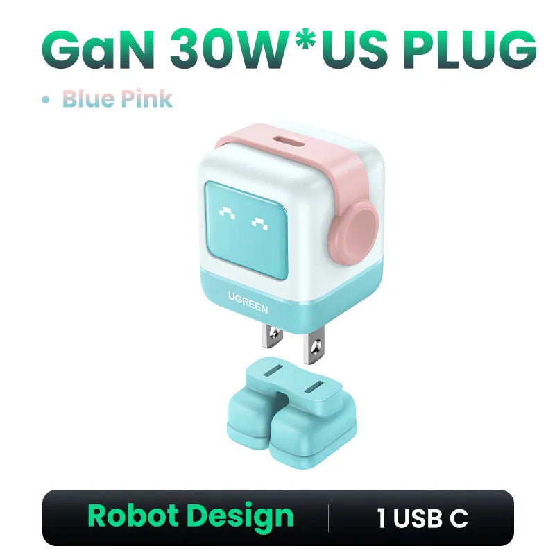 UGREEN Charger Robot Design 30W 65W PD3.0 Fast Charger PPS