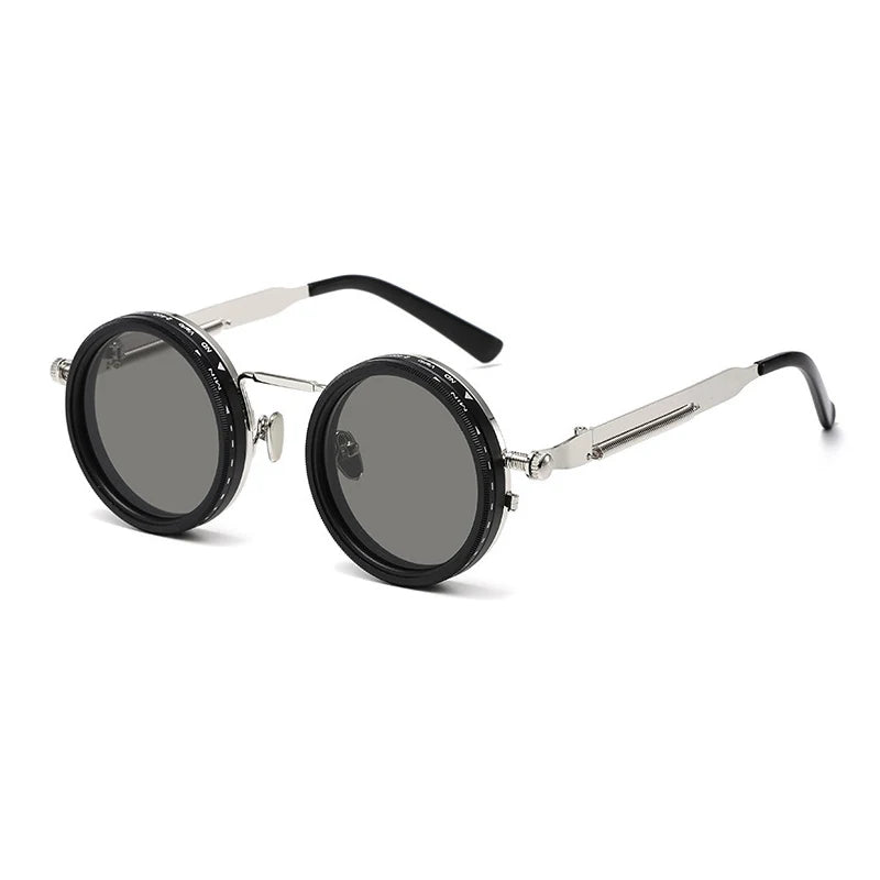ND9 Polarized Round Sunglasses – Adjustable Dimming Retro Outdoor Shades