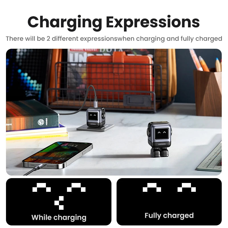 UGREEN Charger Robot Design 30W 65W PD3.0 Fast Charger PPS