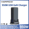 950W USB C GaN Charger 100W PD3.0 PPS QC3.0 Multiport Fast Charging Station For Laptop iPhone Samsung Macbook Pro Tablet