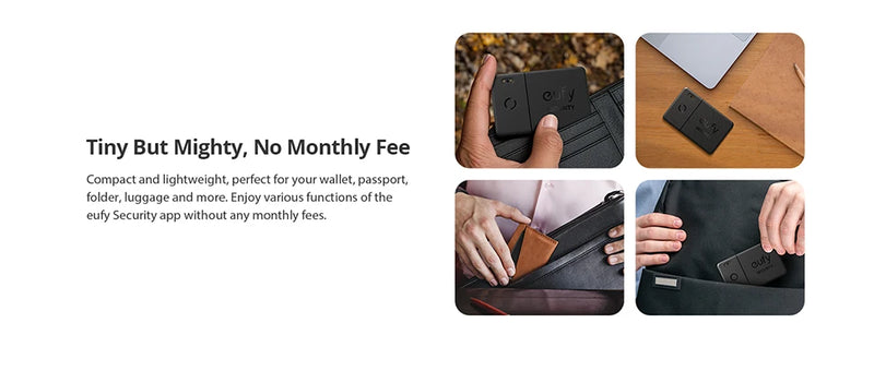 eufy SmartTrack Card E30 Rechargeable Works with Apple Find My (iOS Only) Bluetooth Tracker