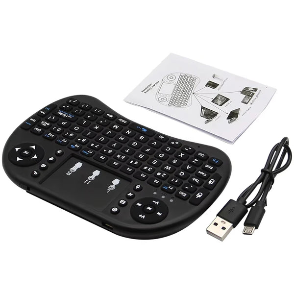i8 Mini Wireless Keyboard with Touchpad – 2.4G Air Mouse Remote for PC & Android TV