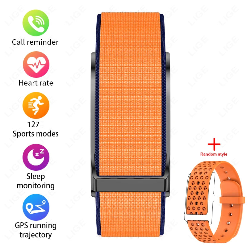 LIGE Smart Health Bracelet – Heart Rate & Blood Pressure Fitness Tracker (Waterproof)