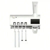 Toothbrush Holder Wall Mounted Solar UV Light Ultraviolet Toothbrush Sterilizer Automatic Toothpaste Holders Bathroom Accessory