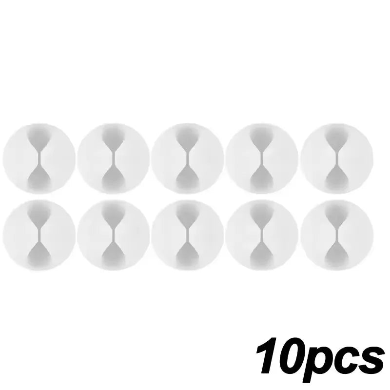 5/50Pcs Mini Cable Winder Organizer USB Charging Cable Clips Desk Tidy Organiser Wire Cord Holder Protectors In Home Office Car