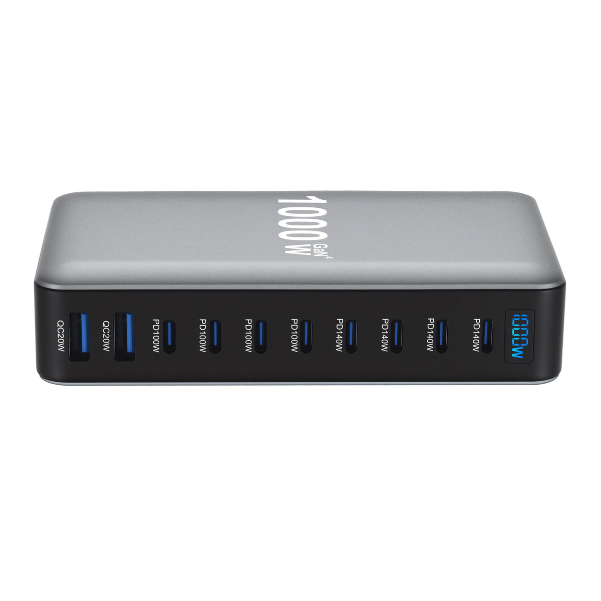 1000W GaN Fast Charging Station for iPhone Samsung For Xiaomi Huawei 10-Port Fast Desktop Charger PD3.1 USB Type C Dropshipping