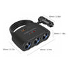 3 In 1 Three USB Charger Splitter Outlet Power Adapter Fast Charger Plug 12V Car Cigarette Lighter Socket For Car DVR GPS Dashca