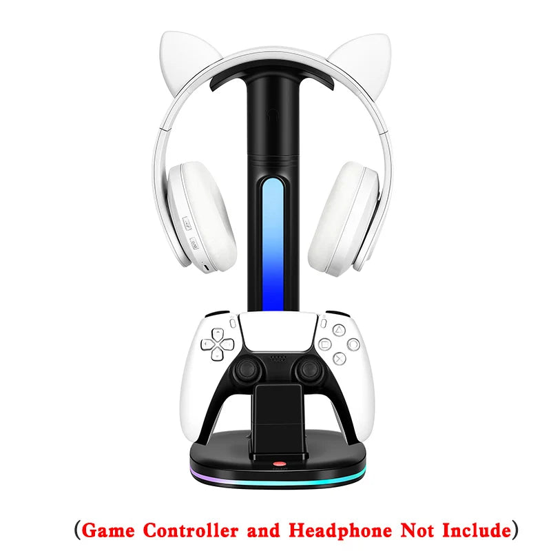 PS5 Controller & Headset Charging Stand – LED Display Dock for PlayStation 5