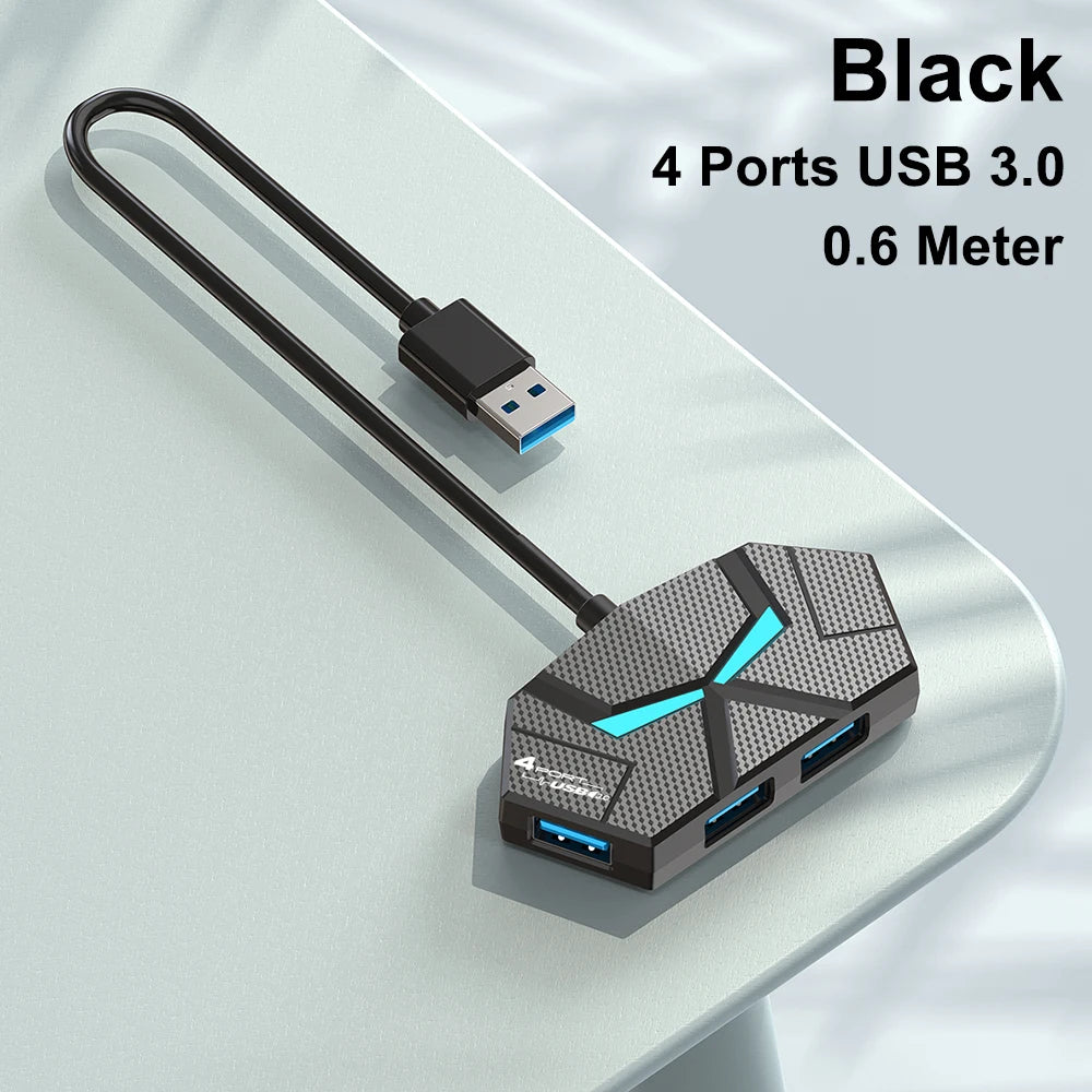 7-in-1 USB-C Hub Docking Station – 5Gbps High-Speed USB 3.0 Splitter for Laptop & PC