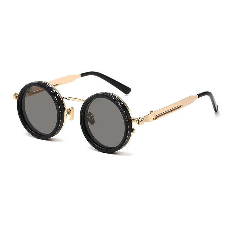 ND9 Polarized Round Sunglasses – Adjustable Dimming Retro Outdoor Shades