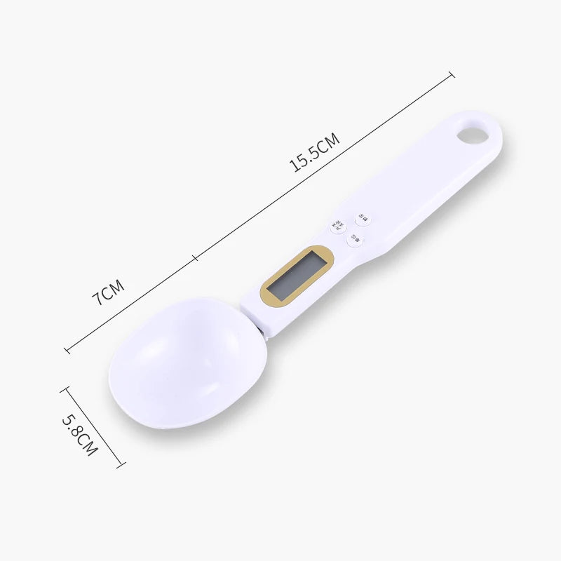 Digital Measuring Spoon Scale – LCD Kitchen Food Scale 0.1g-500g for Coffee, Flour & Spices