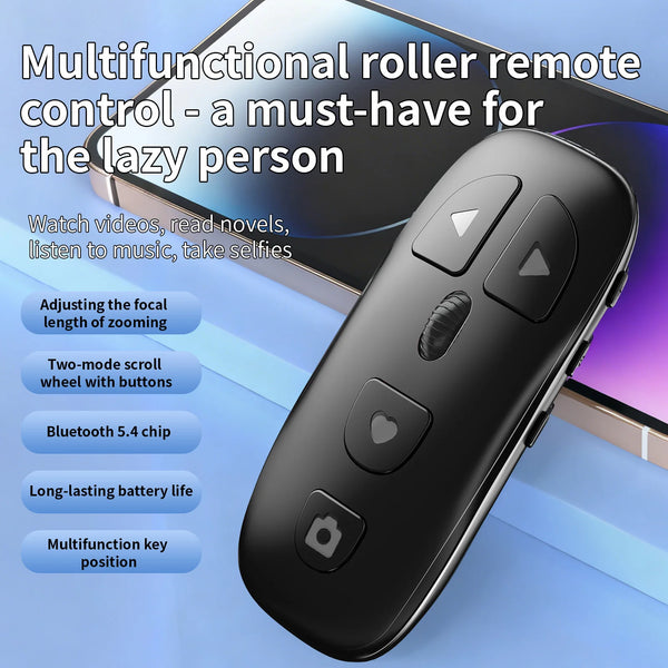 Wireless Bluetooth Selfie Lazy Brush Short Video Life Novel Mobile Phone Bluetooth  Remote Controller  Page Turner Scrolling