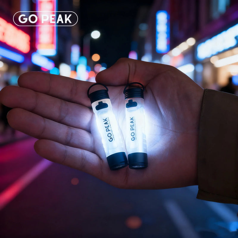 GOPEAK Mini LED Keychain Flashlight – USB Rechargeable Pocket Torch for Camping & Hiking