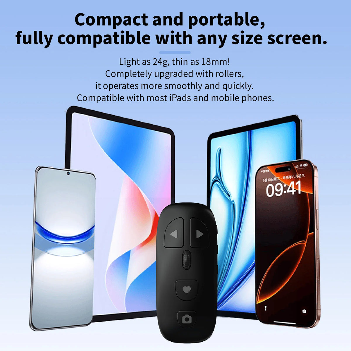 Wireless Bluetooth Selfie Lazy Brush Short Video Life Novel Mobile Phone Bluetooth  Remote Controller  Page Turner Scrolling