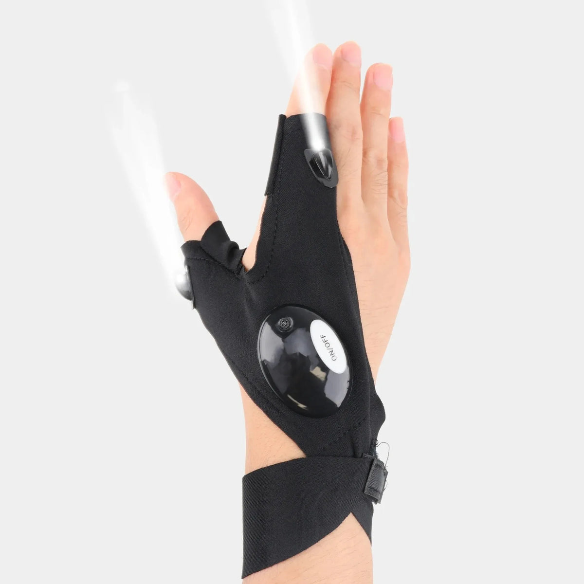 Hands-Free LED Flashlight Gloves – Waterproof Finger Light for Fishing, Camping & Repair