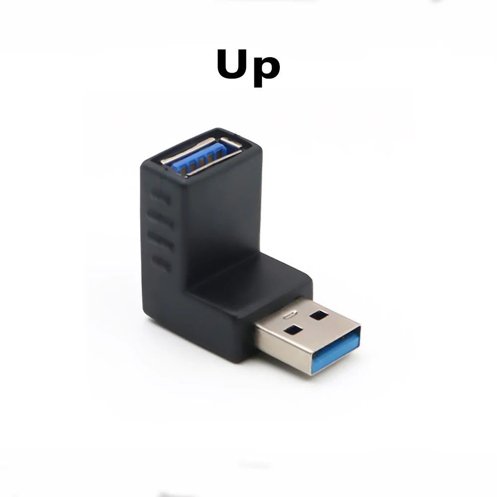 90° Angled USB 3.0 Adapter – Up/Down & Left/Right USB Extension Connector