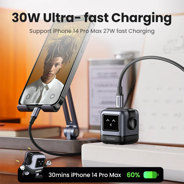UGREEN Charger Robot Design 30W 65W PD3.0 Fast Charger PPS