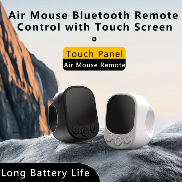 Mouse Ring Remote Control with Touchpad,Smart Automatic Screen Clicker Device，Continuous Clicker，Scrolling Ring Remote Control S